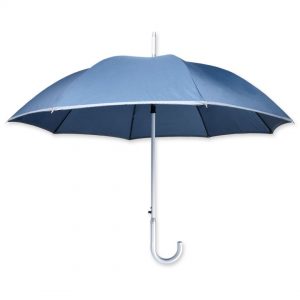 Aluminium paraplu met ronde haakgreep –  1025-01 (zwart)