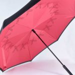 Ausgefallener Regenschirm MAXX Reverso: umgekehrt, andersrum und mit eigenem Aufdruck, Logo, Slogan oder Werbung.
