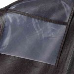 Dieser Kleidersack aus schwarzem Vlies ist ideal geeignet für den Schutz von Abendgarderobe.