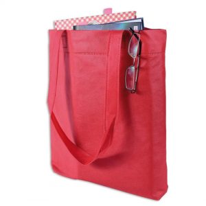 Long Handled Medium Shopping Tote – 4842 (approx. 38 x 42 cm, Handles approx. 70 cm, red poppy)