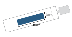 Section d‘impression sur la housse de l’Art. 1010 Parapluie de poche Alu-Light.